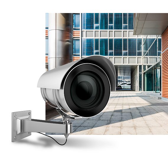 cctv camera and front of office building